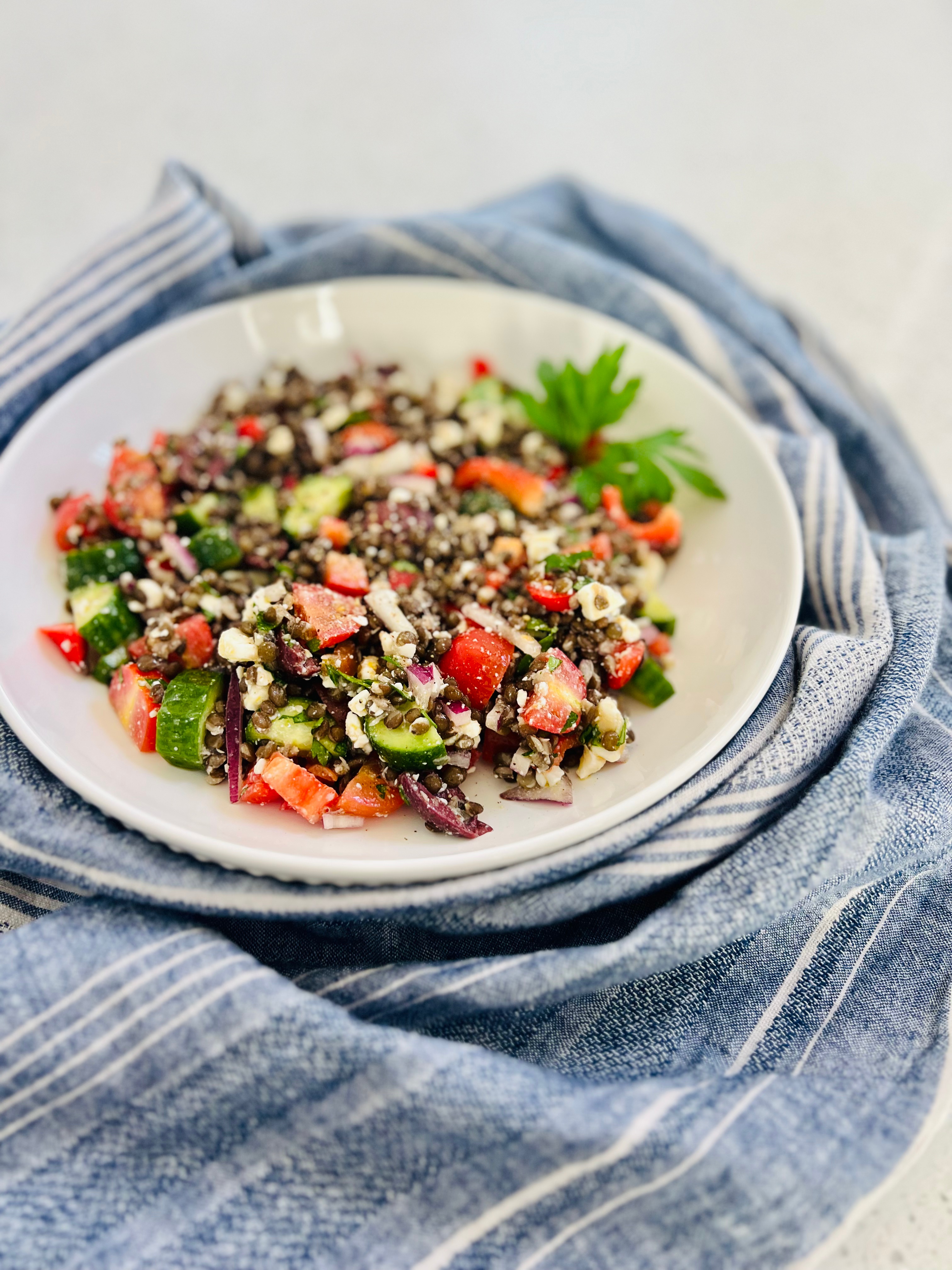 Mediterranean Black Lentil Salad Recipe